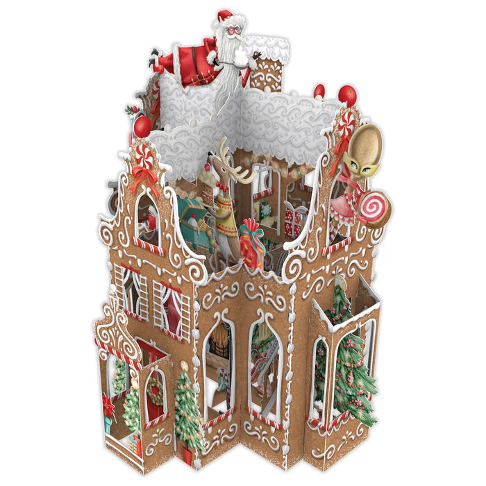 Biglietto 3D Paper Art - Casetta Gingerbread