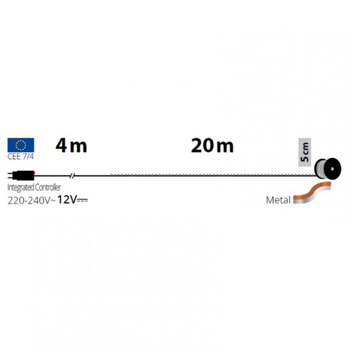 Catena Luci 400 Micro Led 20m Luce Calda