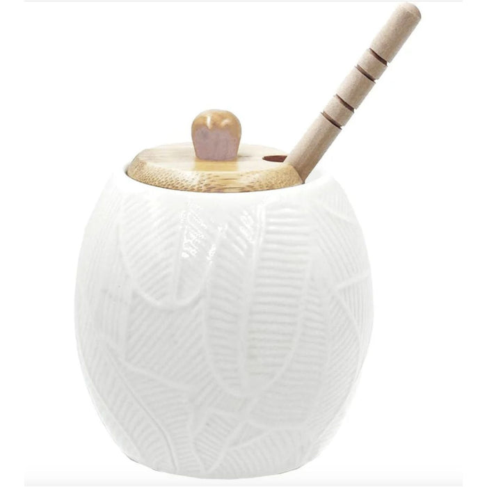 Intavola Foglie Vasetto Miele con servimiele