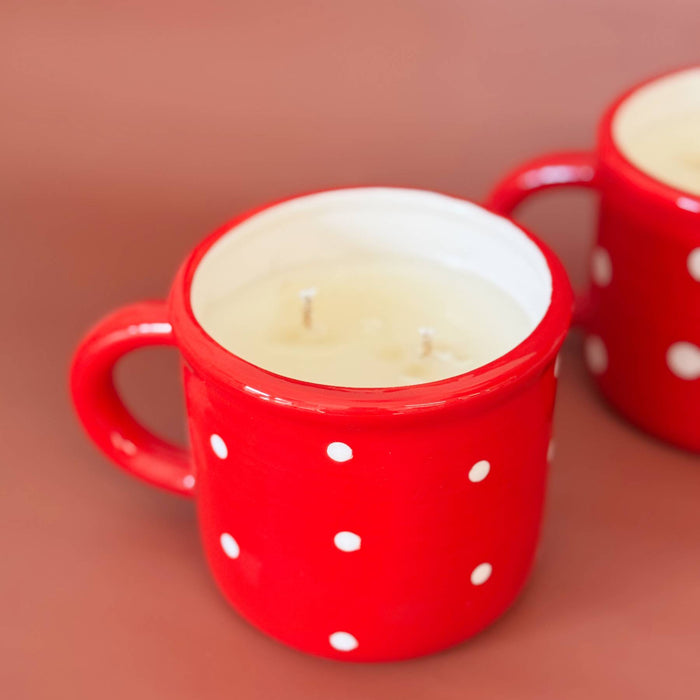 Xmas Gift - Candela Profumata in Tazza Pois