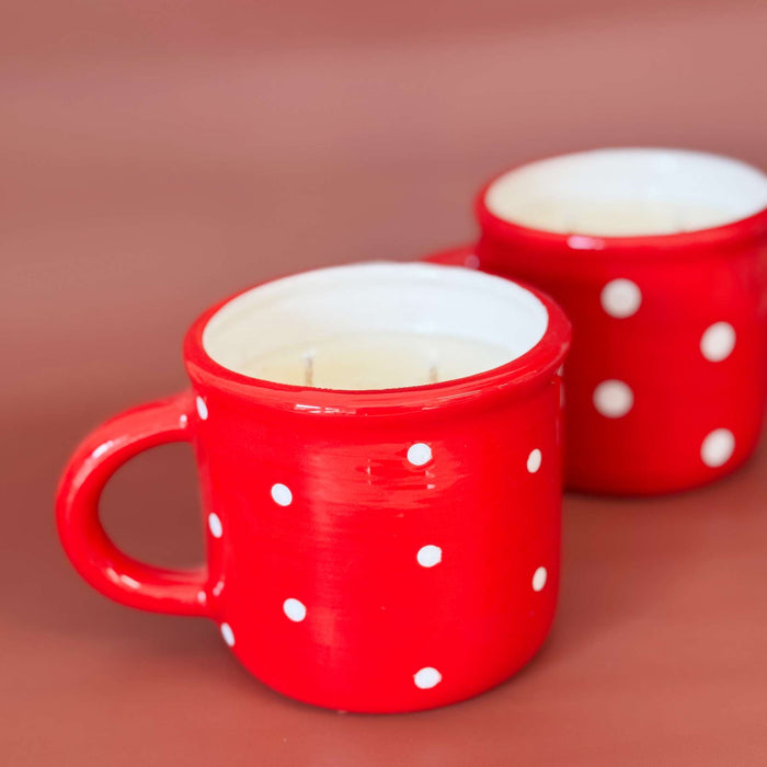 Xmas Gift - Candela Profumata in Tazza Pois