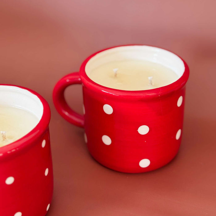Xmas Gift - Candela Profumata in Tazza Pois