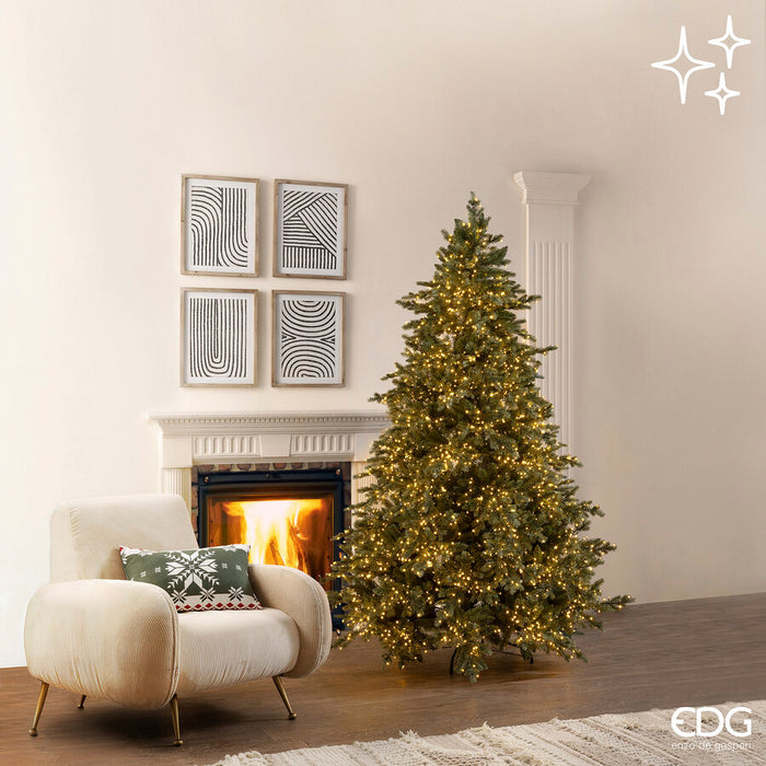 Albero Pino Argentato 4000 Mini Led - h210cm