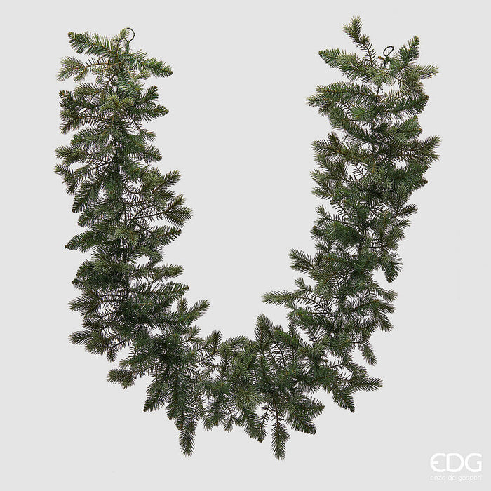 Festone Natale Pino Argentato 180cm