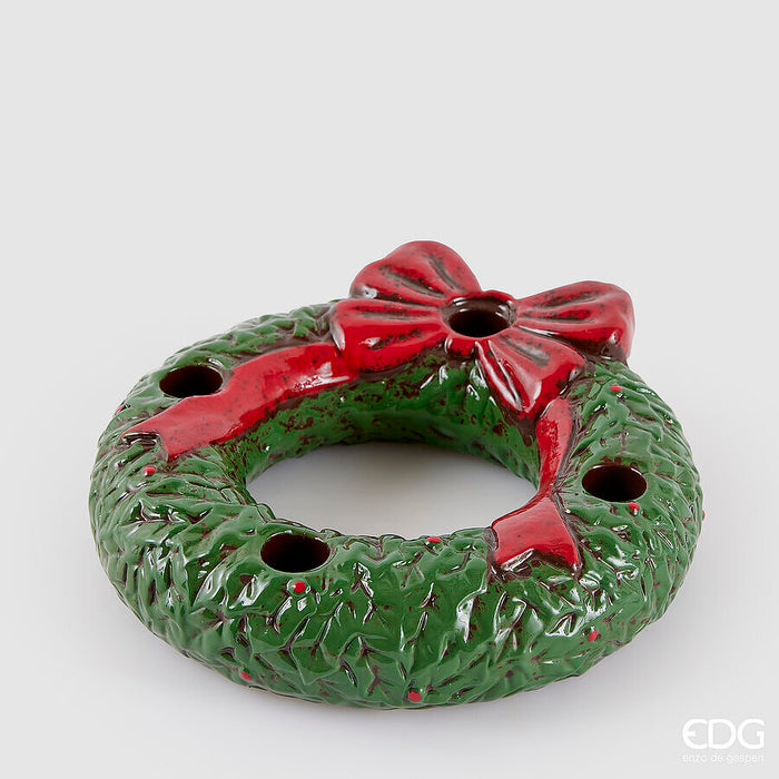 Portacandela Avvento Ghirlanda Natale