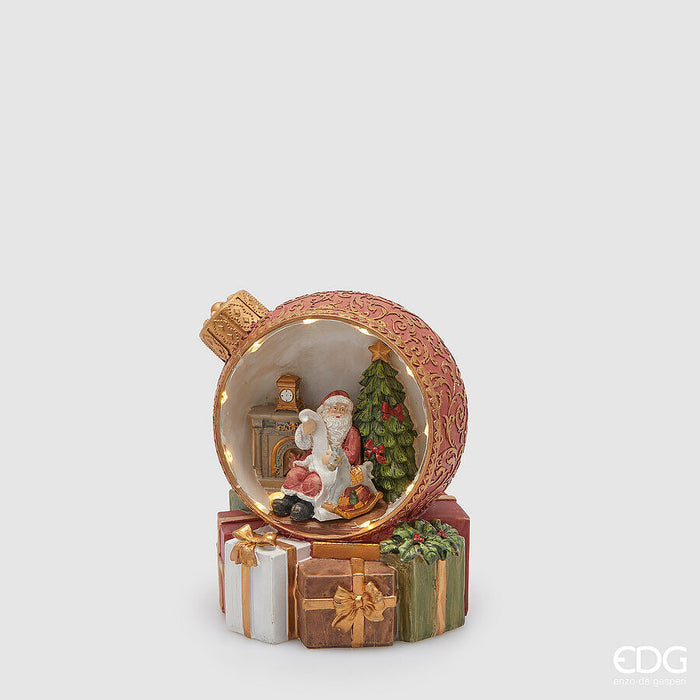 Sfera Natale Babbo Natale con Led