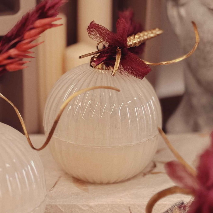 Xmas Bauble White - Candela Profumata