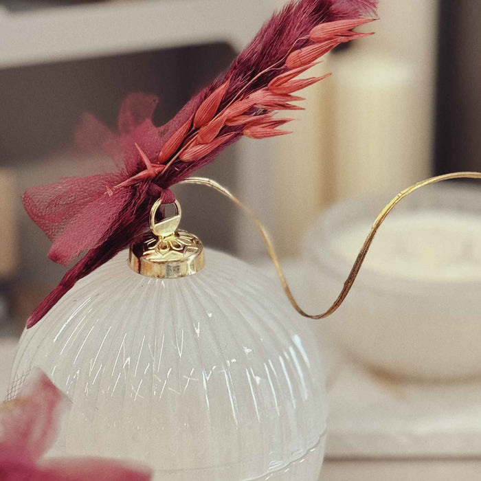 Xmas Bauble White - Candela Profumata