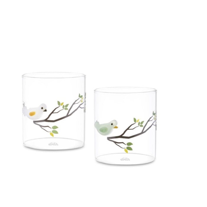 Lieve Set 2 Bicchieri Decoro Rilievo