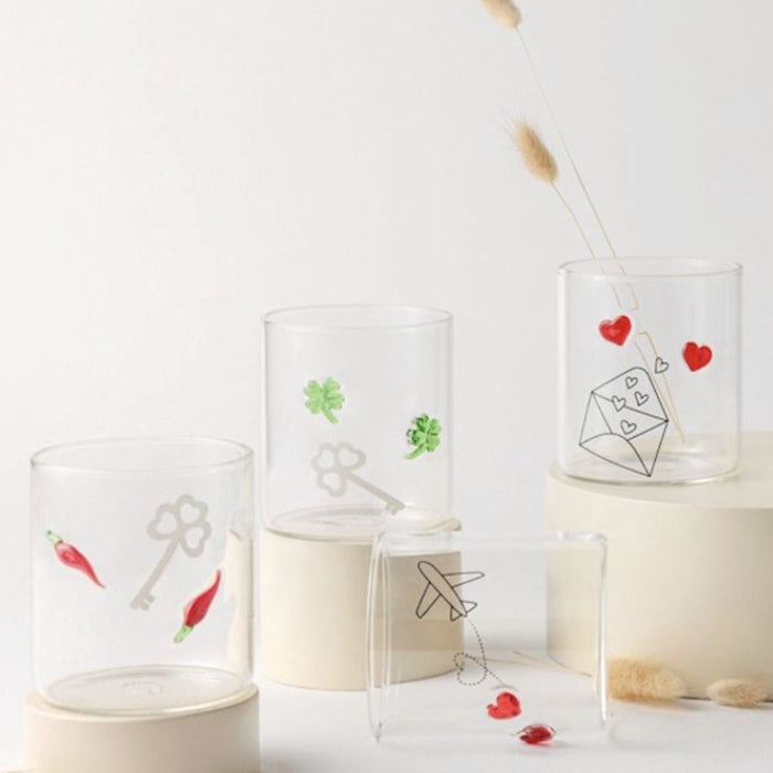 Lieve Set 2 Bicchieri Decoro Rilievo