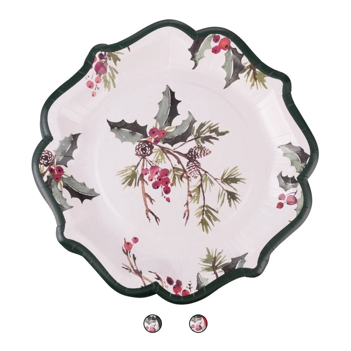 Vintage Xmas - Set 15 Piatti Carta