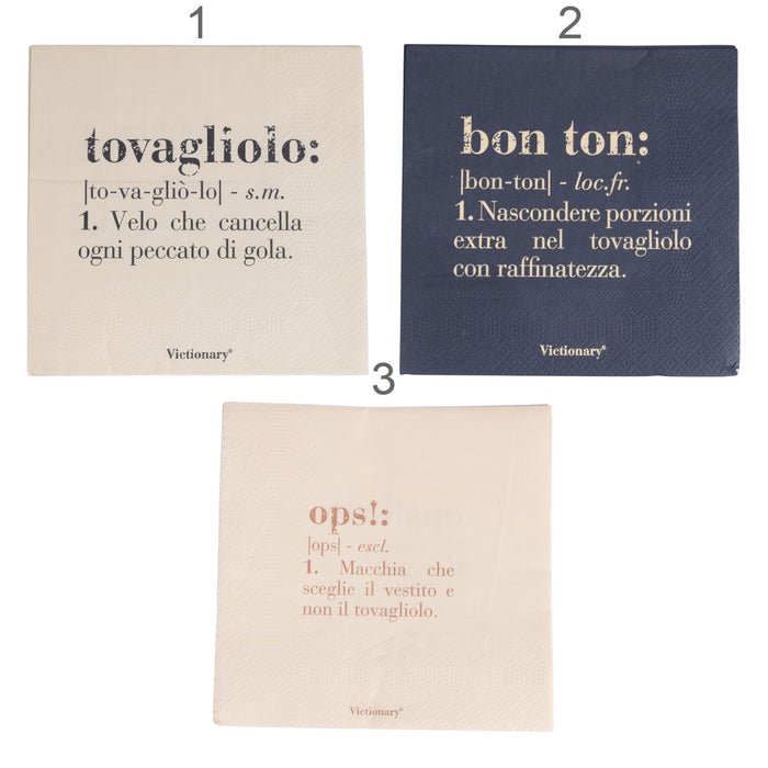 Victionary - Set 30 Tovaglioli Carta