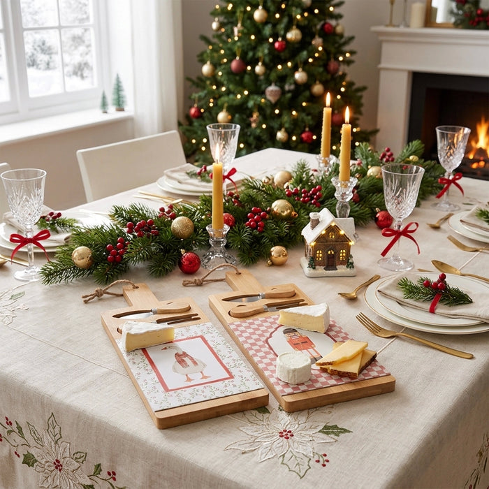 Xmas Cottage - Tagliere 2 Coltelli Formaggio
