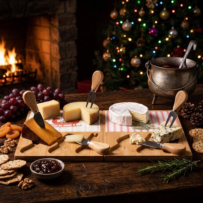 Xmas Cottage - Tagliere 3 Coltelli Formaggio