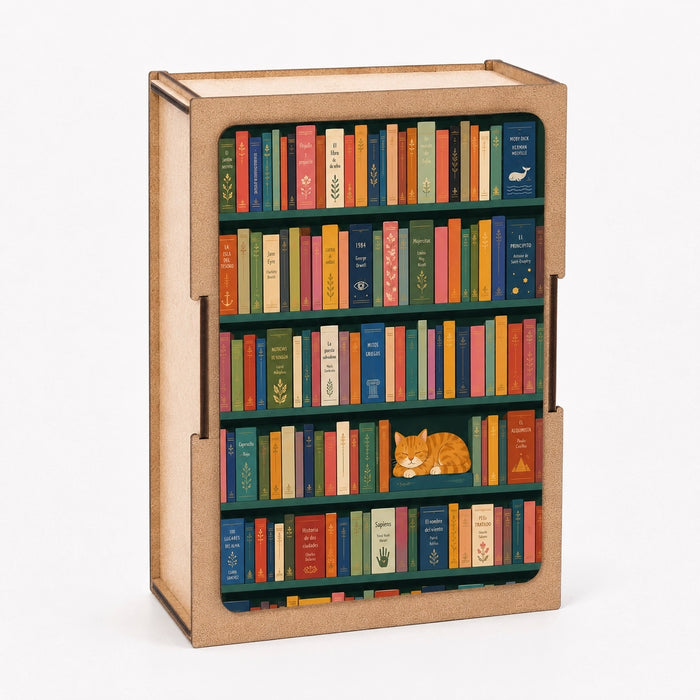 Mini Puzzle - Libreria con Gatto