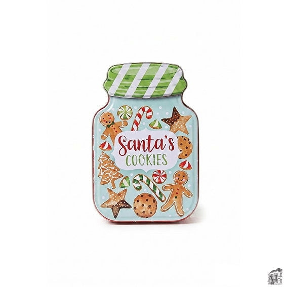Scatola Latta Santa's Cookies