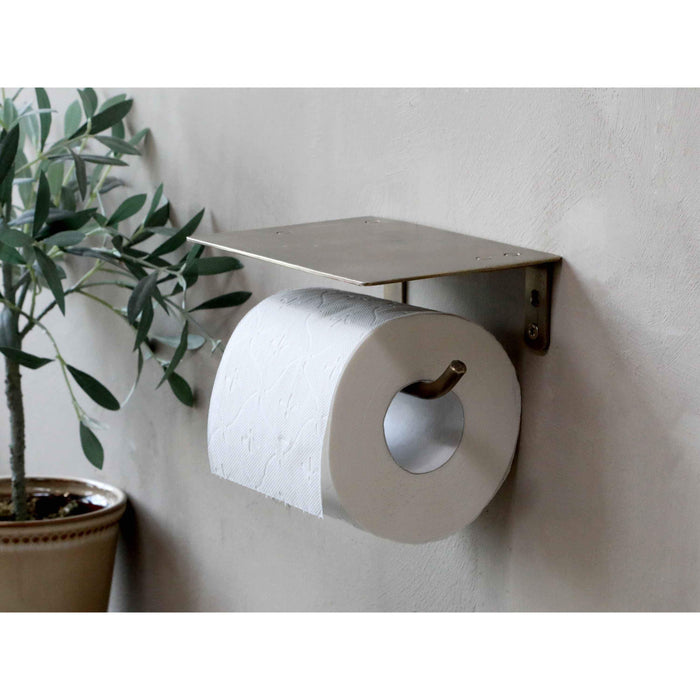 Toilet paper holder with shelf — Segni Particolari