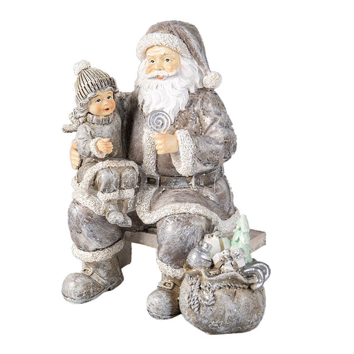 Babbo Natale con Bimba Decoro -  Clayre & Eef -  Segni Particolari.